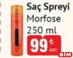 MORFOSE SAÇ SPREYİ 250 ML fiyat ve kampanya bilgisi